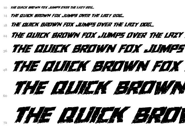 Colossus font waterfall