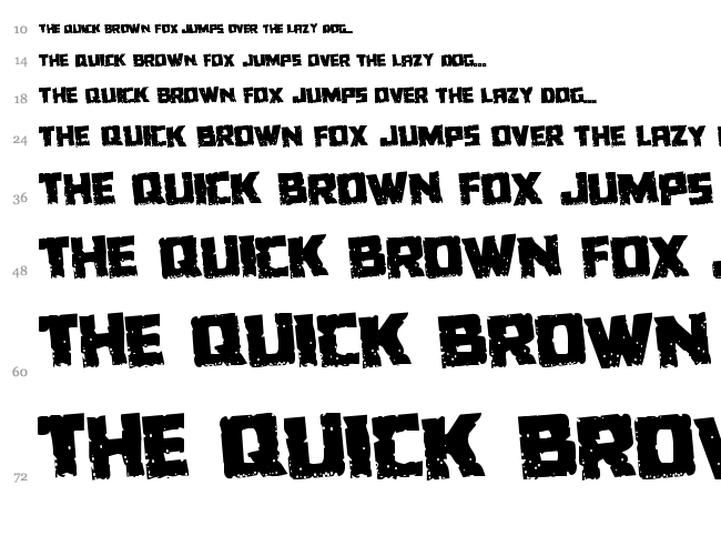 Colossus font waterfall