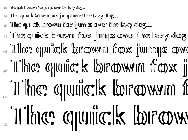 Colour Brush font waterfall