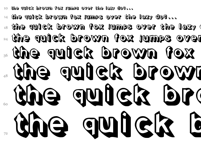 Coming Soon font waterfall