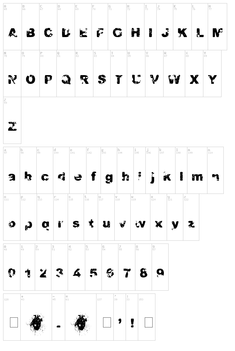 Condemnation font map