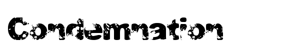 Condemnation font
