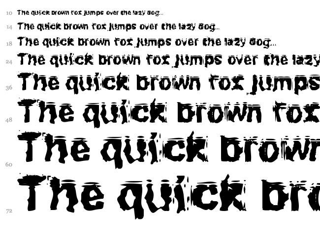 Conformyst font waterfall