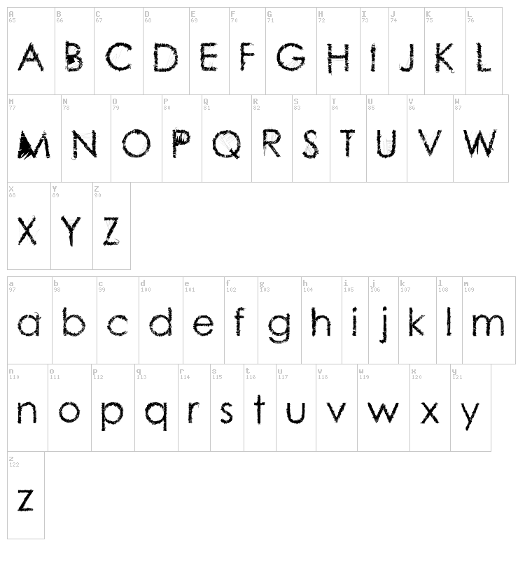 ContenG font map