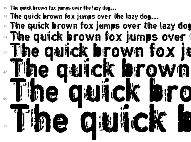 Copystruct font waterfall