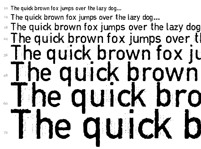 Copystruct font waterfall