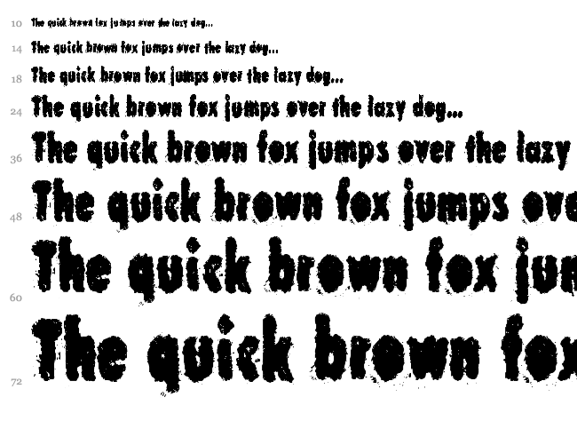 Corrupt Government font waterfall