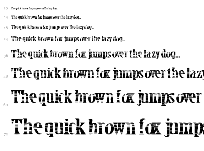 Crack Bars font waterfall