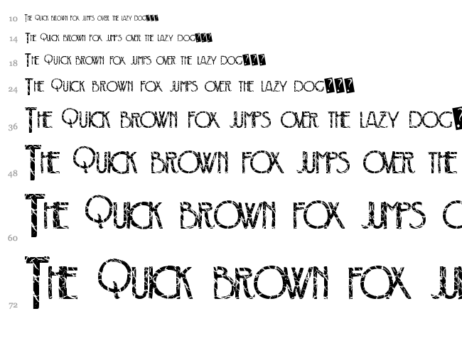 Crack Deco font waterfall