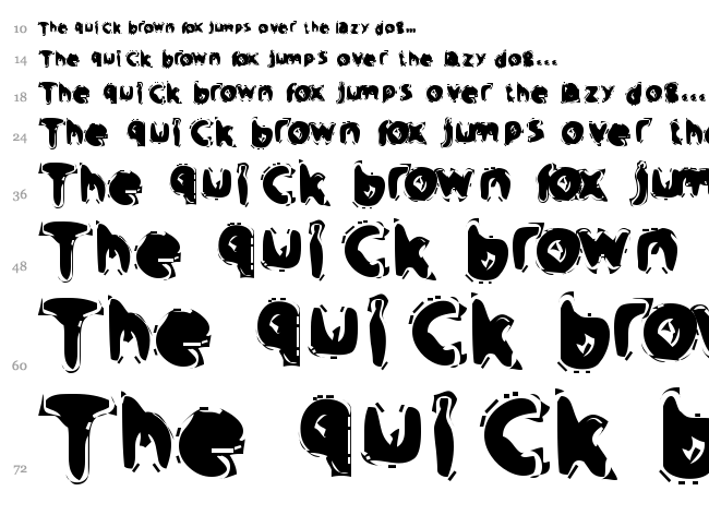 Crap Music font waterfall