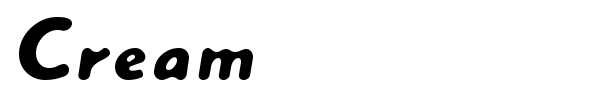 Cream font preview