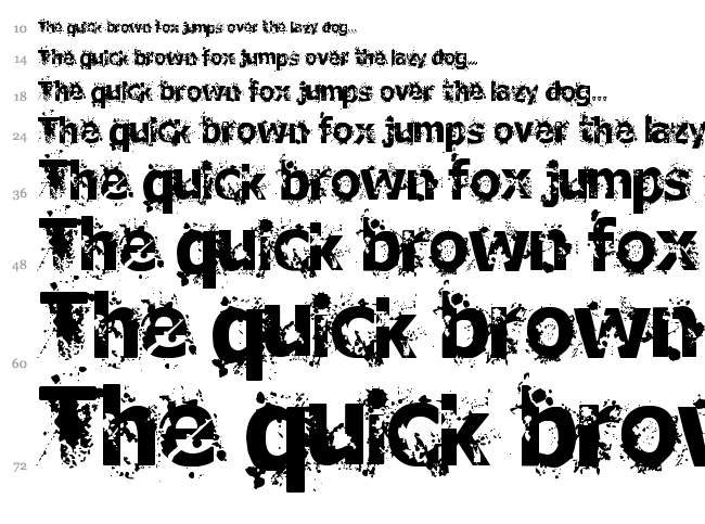 Crime Scene font waterfall