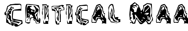 Critical Maas font