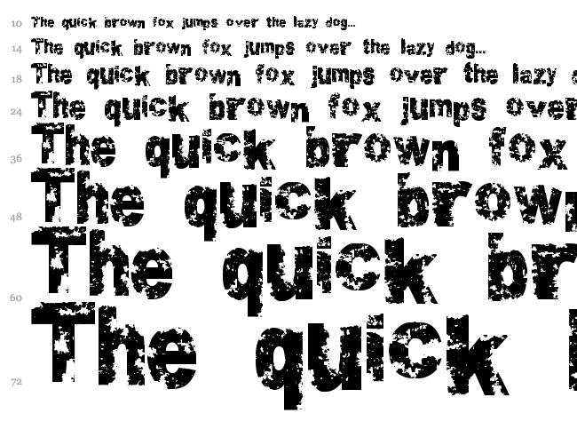 Crookiid font waterfall