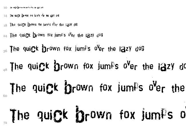 Crustype font waterfall