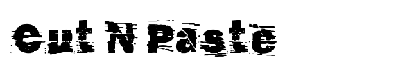 Cut N Paste font