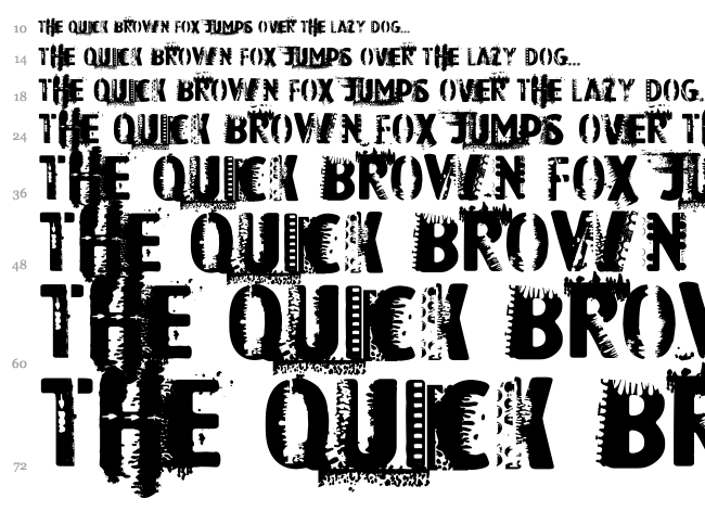 Dark Room font waterfall