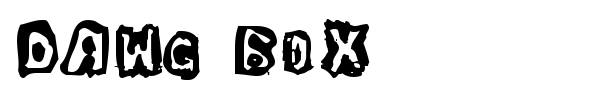 Dawg Box font preview