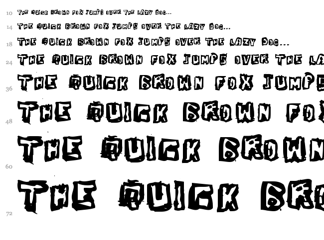 Dawg Box font waterfall