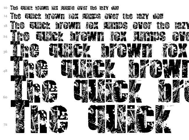 Deat+Deat font waterfall