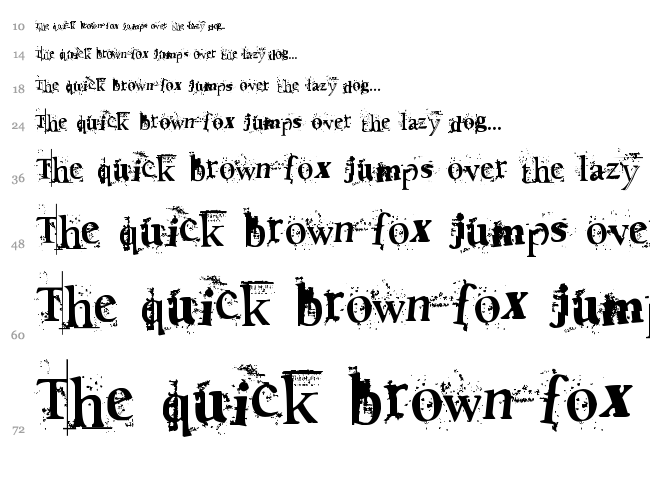 Death To Smudgey font waterfall