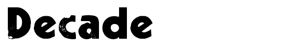 Decade font