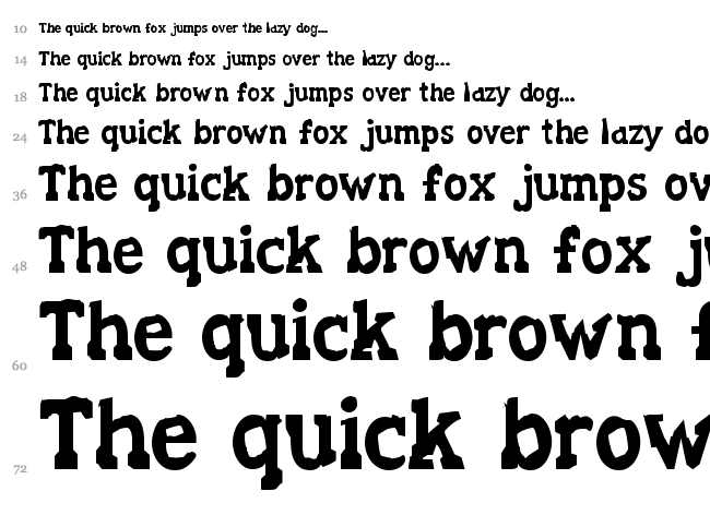 Decaying Kuntry font waterfall