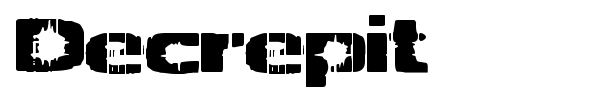 Decrepit font