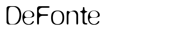 DeFonte font preview