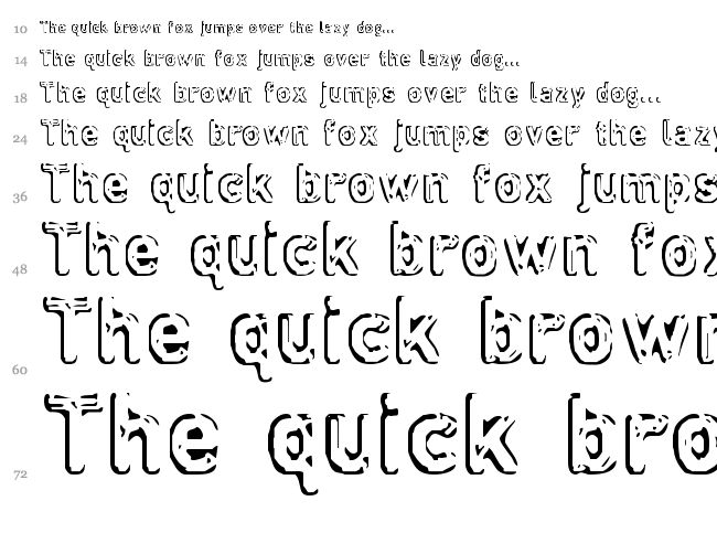 Defora font waterfall