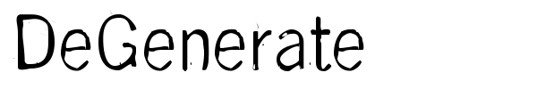 DeGenerate font