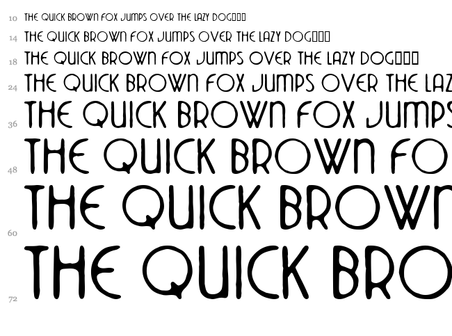 DekoSide font waterfall