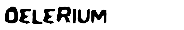 Delerium font preview