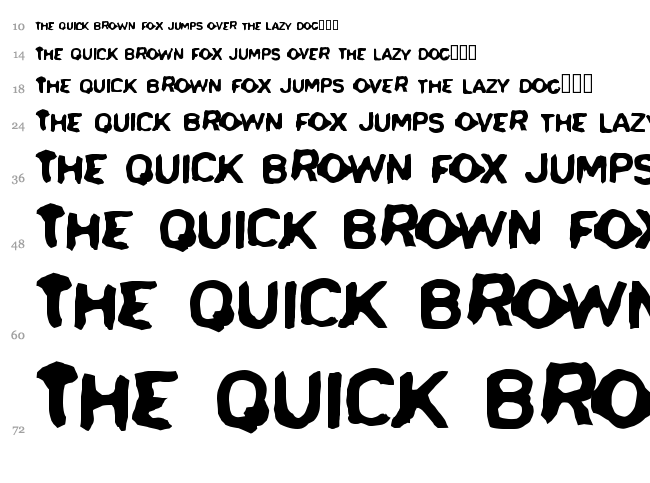 Delerium font waterfall