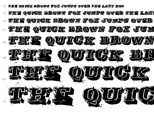 Depraved font waterfall