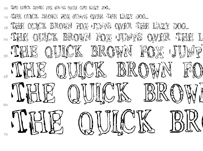 Depressionist 1 font waterfall