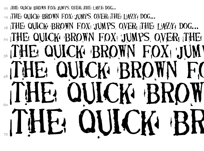 Depressionist 2 font waterfall