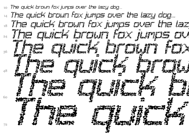 Desgastada TFB font waterfall