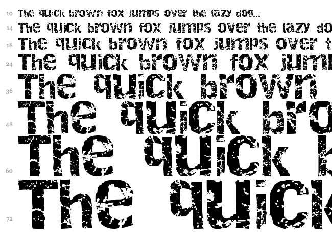 Destroy font waterfall
