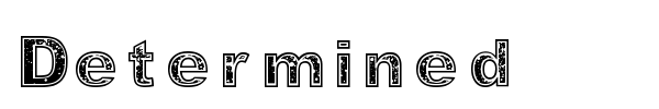 Determined font preview