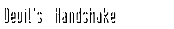 Devil's Handshake font