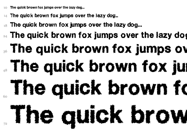 Diffuse away font waterfall