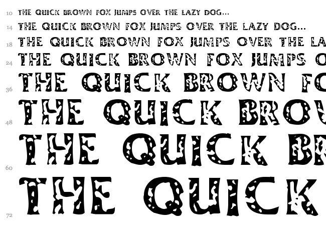 Dimestore Hooker font waterfall