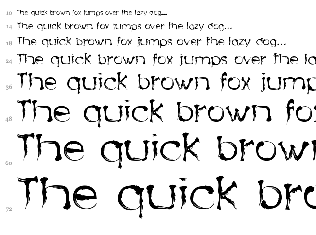 Dingy Bird font waterfall