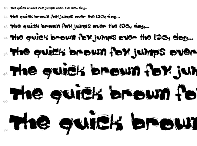 Dippex font waterfall