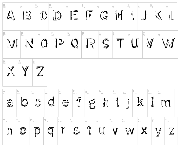 Dirtfont font map