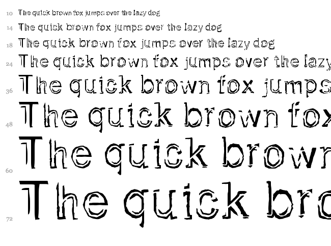 Dirtfont font waterfall