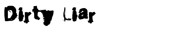 Dirty Liar font