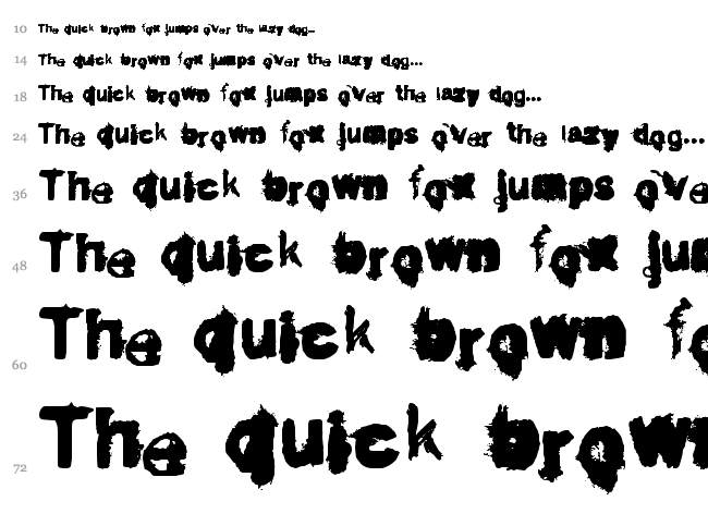 Dirty Liar font waterfall