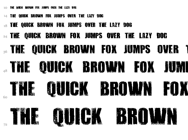 Dirtybag font waterfall
